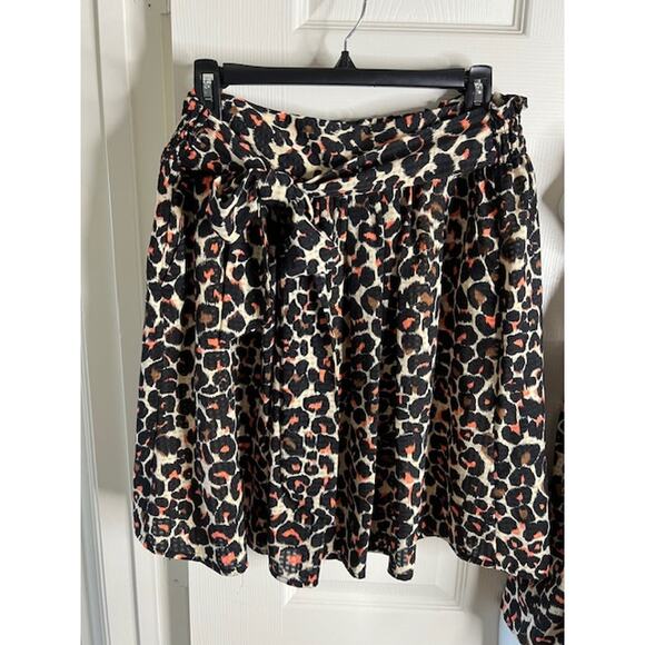 Who What Wear Women's Animal Print Tank/Skirt Set Outfit Black NEW ~ Size M/L - Picture 4 of 12